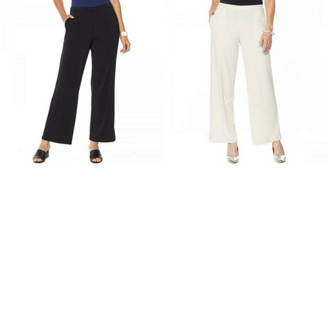 MarlaWynne WynneLayers Women's Straight Leg Matte Jersey Pull On Pants