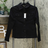 DG2 by Diane Gilman Women's Frayed Denim Jacket With Pockets