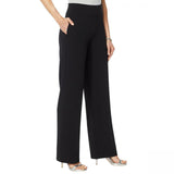 DG2 by Diane Gilman Women's Wrinkle Resistant Stretch Crepe Pull On Trousers