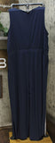 G by Giuliana Women's Plus Size V Neck Wide Leg Knit Jumpsuit Navy 2X