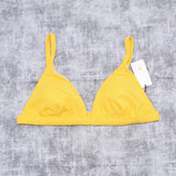 Shade & Shore Women's Ribbed Triangle Bikini Top