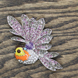 Rara Avis by Iris Apfel Crystal And Enamel Sparrow Brooch