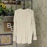 Prologue Women's Crewneck Cable Knit Pullover Sweater