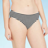 Xhilaration Women's Striped Texture Cheeky Hipster Bikini Bottom