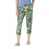 NWT Denim & Co. Plus Size Tropical French Terry Crop Pants. A376874-Plus 1X