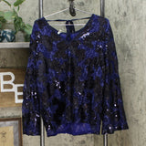 LaBellum by Hillary Scott Women's Sequin Bell Sleeve Blouse