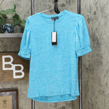 NWT DG2 By Diane Gilman Womens Balloon-Sleeve Tee. 697877 Medium