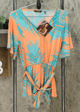 IMAN Women's Boho Chic Faux Wrap Blouse