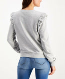 NWT INC International Concepts Women's Ruffled Star Sweatshirt. 100107991B Small