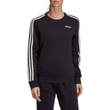 Adidas Women's 3 Stripe Crewneck Fitness Training Pullover Sweatshirt