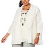 MarlaWynne WynneLayers Women's Plus Size Embroidered Cotton Voile Topper
