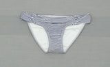 Xhilaration Women's Hipster Striped Bikini Swim Bottom Blue / White XS