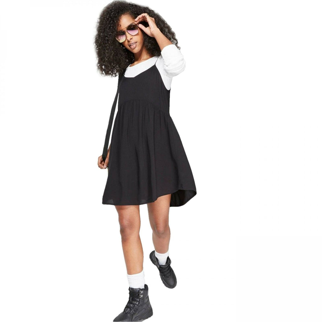 Wild Fable Women's Strappy V-Neck Babydoll Mini Dress Biggybargains Wild Fable Women's Strappy V-Neck Babydoll Mini Dress Biggybargains