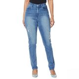 DG2 by Diane Gilman Embellished Distressed Anniversary Jeans Petite 20W Midtone