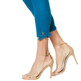 NWT Motto Womens Stretch Sateen 5-Pocket Tie-Hem Cropped Pant. 648938 12