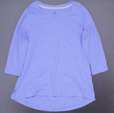 Isaac Mizrahi Live! Women's Essentials Pima Knit Top Powder Blue Medium