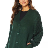 Antthony Women's Textured Duster Sweater Jacket