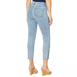 DG2 by Diane Gilman Women's Cropped Skinny Jeans With Studded Side Gusset