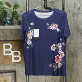 NWT DG2 By Diane Gilman Anniversary Printed Tee. 676691 Small