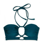 Xhilaration Women's Center Halter Cut Out Bandeau Bikini Swim Top