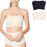 Rhonda Shear LOT OF 2 Underwire Bandeau Removable Pads Bra Nude/ Black 1X