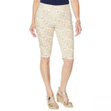 DG2 by Diane Gilman Women's Stretch Denim Pull On Bermuda Shorts