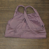 All in Motion Womens Mesh Lined Crossback Sports Bra Purple L
