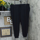 AnyBody Plus Size Cozy Knit Slub Jogger Pants Jet Black 2X
