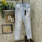 DG2 by Diane Gilman Women's Tall Virtual Stretch Crosshatch Destructed Skinny Jeans