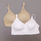 Rhonda Shear 2 Pack Plus Size Mesh Back Detail Molded Cup Bras White/ Nude 3X