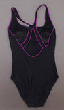 Speedo Women's Racerback One Piece Swimsuit Black / Pink 12