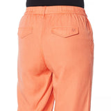 DG2 by Diane Gilman Tall Plus Elastic Waist Cropped Soft Pants Cherry 1X Tall
