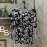INC International Concepts Women's Floral-Print Tiered Ruffle Peasant Top