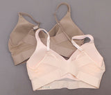 Rhonda Shear 2 Pack Mesh Back Detail Molded Cup Bras Mocha/ Dusty Pink Plus 2X