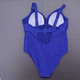 Xhilaration Plus Size Ribbed Snap Front One Piece Swimsuit Cobalt 18W