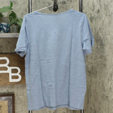 DG2 by Diane Gilman Women's Short-Sleeve Mesh Inset V-Neck T-Shirt