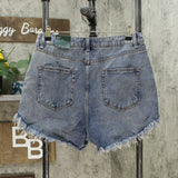 Wild Fable Women's High Rise Frayed Hem Jean Shorts