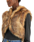 INC International Concepts Women's Faux Fur Fox Shrug Vest