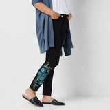 Martha Stewart Petite Embroidered 5-Pocket Ankle Jeans