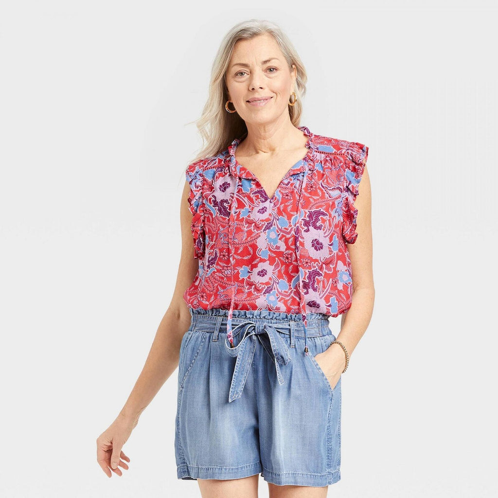 Knox Rose Women's Flutter Short Sleeve Top – Biggybargains