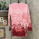 Isaac Mizrahi Live! Women's Engineered Floral Jacquard Cardigan