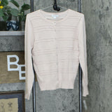 NWT Charter Club Womens Button Front Textured Cardigan. 100025439MS Small