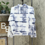 DG2 by Diane Gilman Tie Dye Printed Boxy Jean Jacket