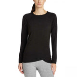 Danskin Women's Long Sleeve French Terry Crossover Top