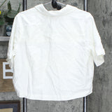 Universal Thread Women's Short Sleeve Button-Down Shirt White M
