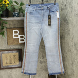 DG2 by Diane Gilman Women's Petite Side Embroidered Studded Boot Cut Jeans