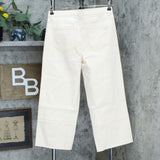 DG2 by Diane Gilman Women's Straight Leg Stretch Jeans Ivory 8