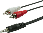 Onn 4 ft Foot Stereo Y Adapter 3.5mm Aux Audio 2 RCA Cable Cord