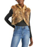 INC International Concepts Women's Faux Fur Fox Shrug Vest
