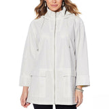 NWT MarlaWynne Womens Perforated Anorak Coat. 631105-Plus Plus 1X